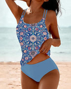 Women's Printed Tankini Swimsuit Set