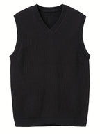 Men’s Black V-Neck Sweater Vest