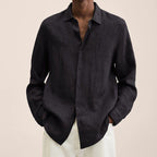 Men's Lightweight Linen Button Up Shirt