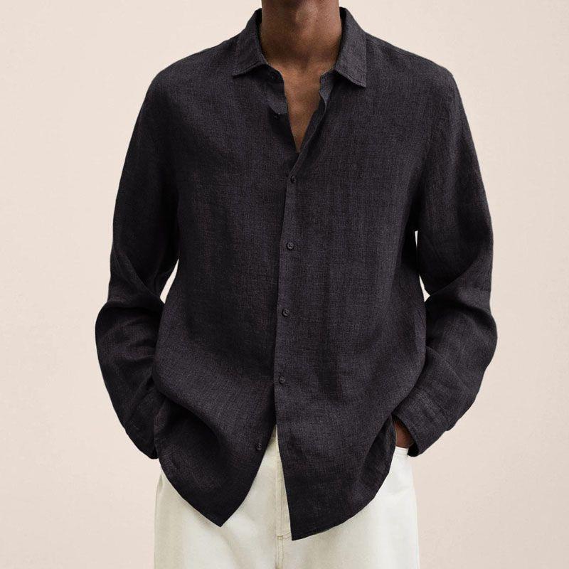 Men's Lightweight Linen Button Up Shirt