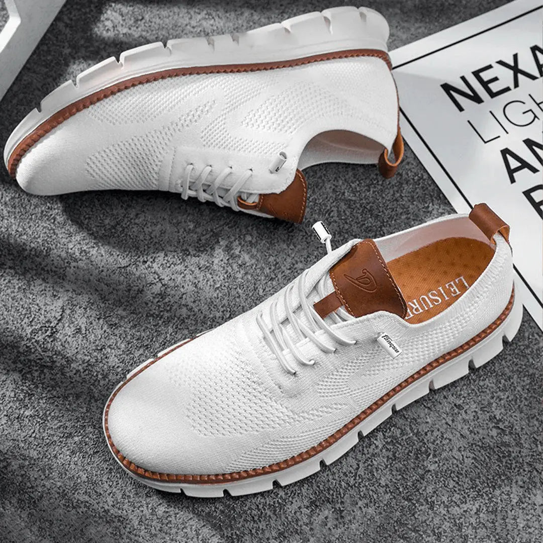 Men's Lace-Up Sneakers With Segmented Sole