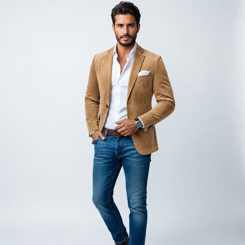 Men’s Tailored Blazer with Notched Lapels