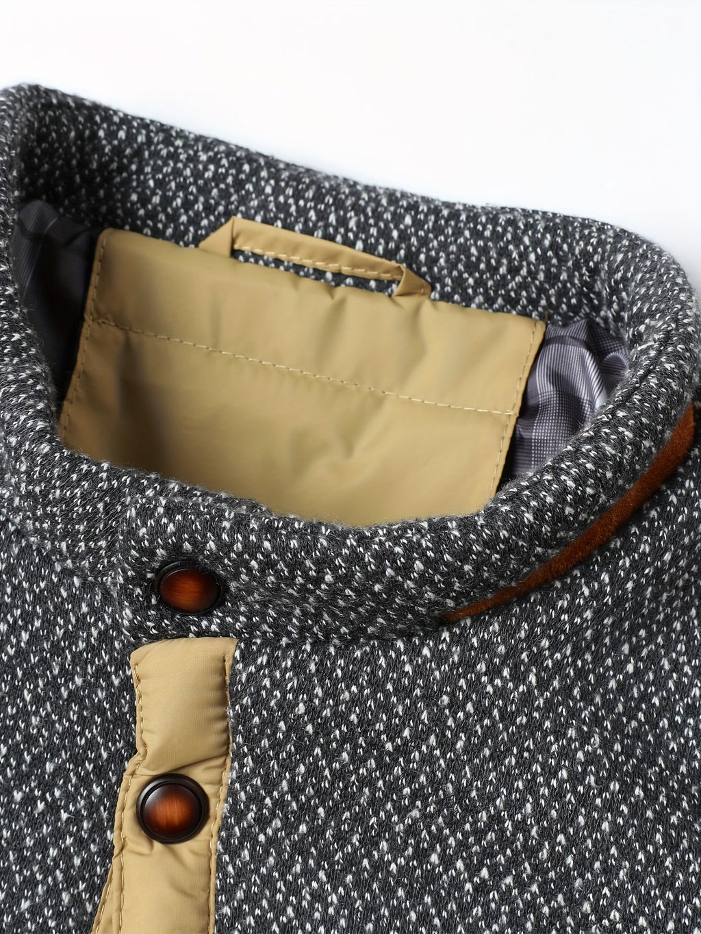 Men’s Quilted Jacket with Contrast Yoke