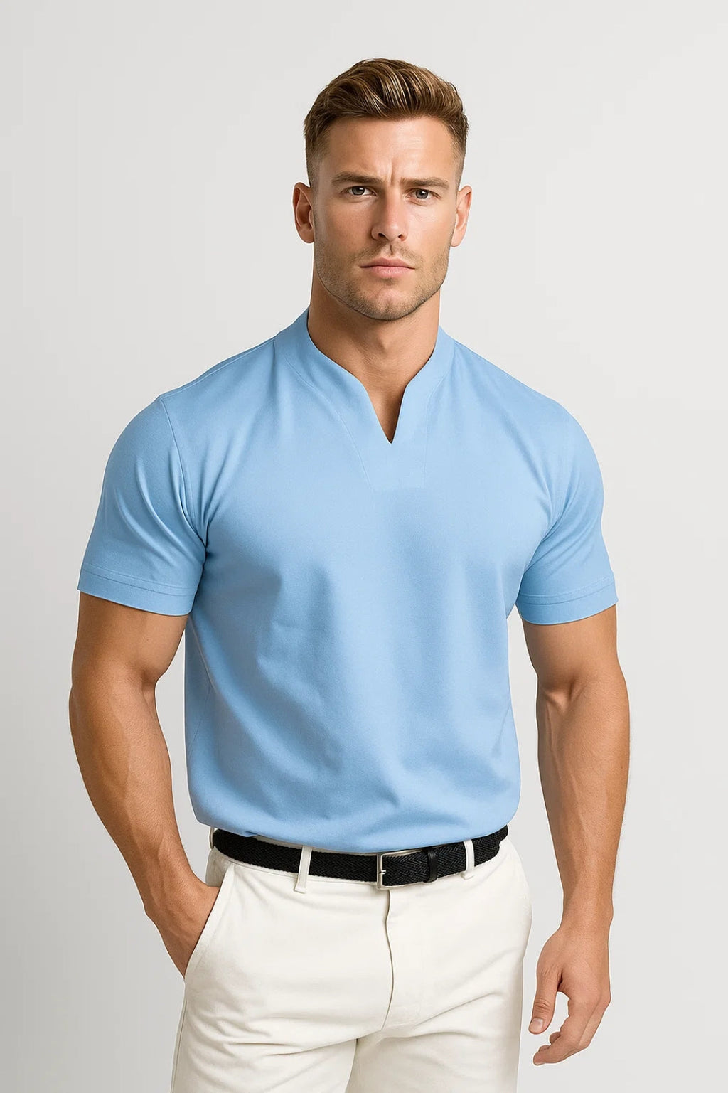 Men's Stand Collar Casual Tee