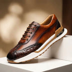 Men's Textured Leather Sneakers