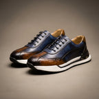 Men's Textured Leather Sneakers