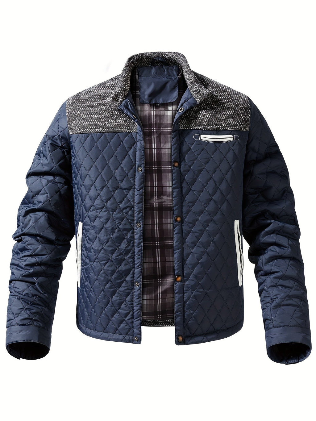 Men’s Quilted Jacket with Contrast Yoke