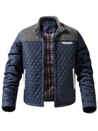 Men’s Quilted Jacket with Contrast Yoke