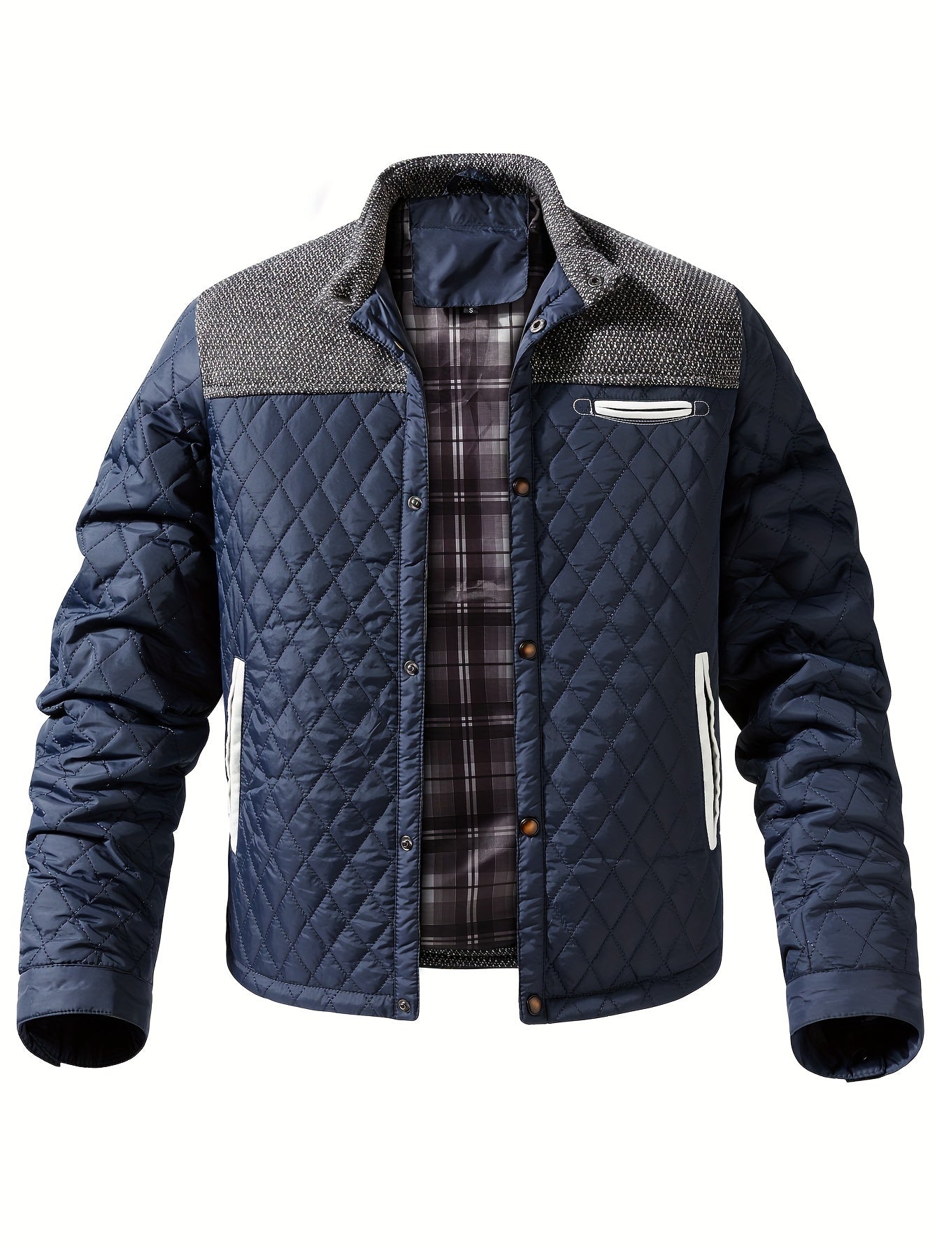 Men’s Quilted Jacket with Contrast Yoke