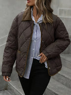 Women’s Quilted Jacket with Contrast Collar