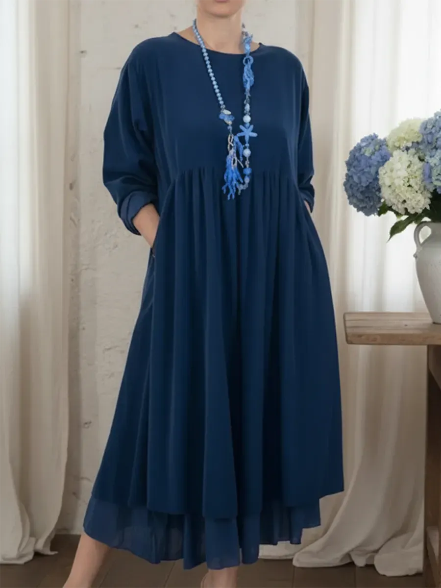 Women’s Long Sleeve Midi Dress