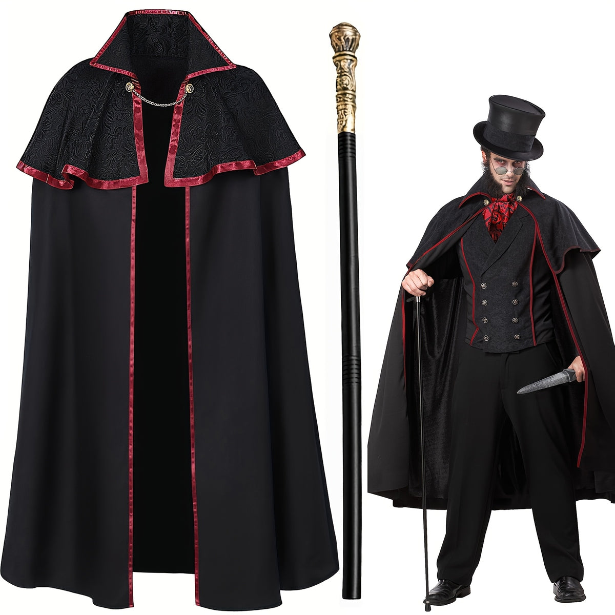 Men’s Halloween Vampire Costume Cape