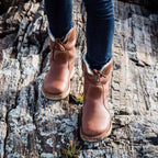 Women's Pull-On Ankle Boots with Side Ties