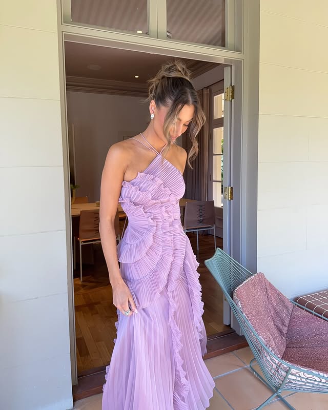Women's Asymmetric Ruffle Occasion Dress