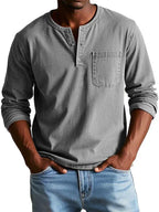 Men's Long-Sleeve Henley Shirt