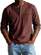 Men's Long-Sleeve Henley Shirt