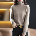 Women’s Turtleneck Sweater with Ribbed Trim