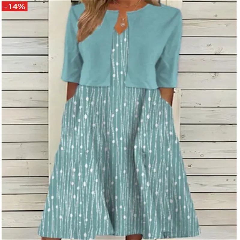 Women's Floral Midi Dress Set