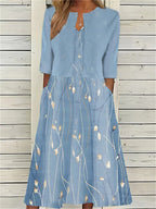 Women's Floral Midi Dress Set