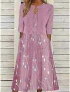 Women's Floral Midi Dress Set