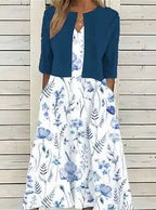 Women's Floral Midi Dress Set