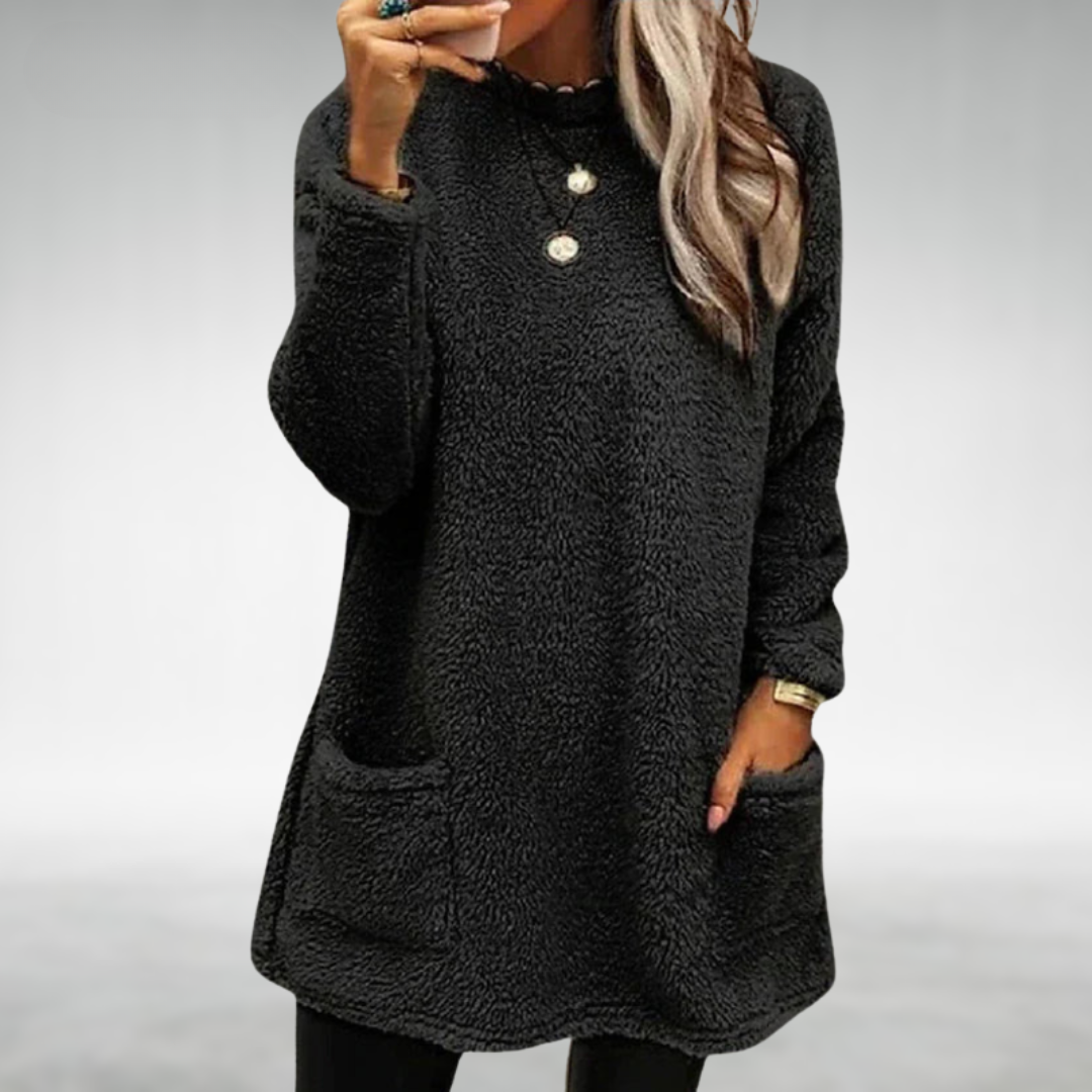 Women’s Textured Pocket Tunic Sweater