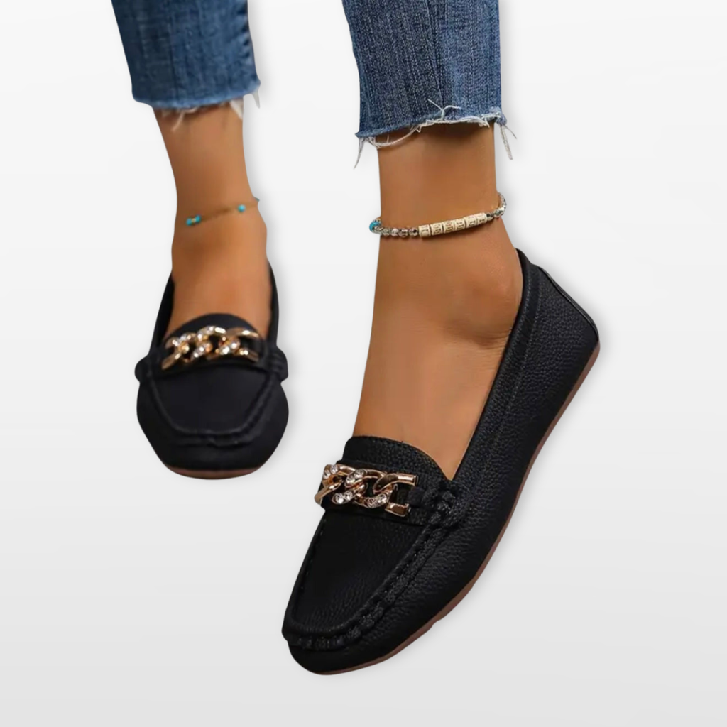 Women Orthopedic Chain Detail Loafers