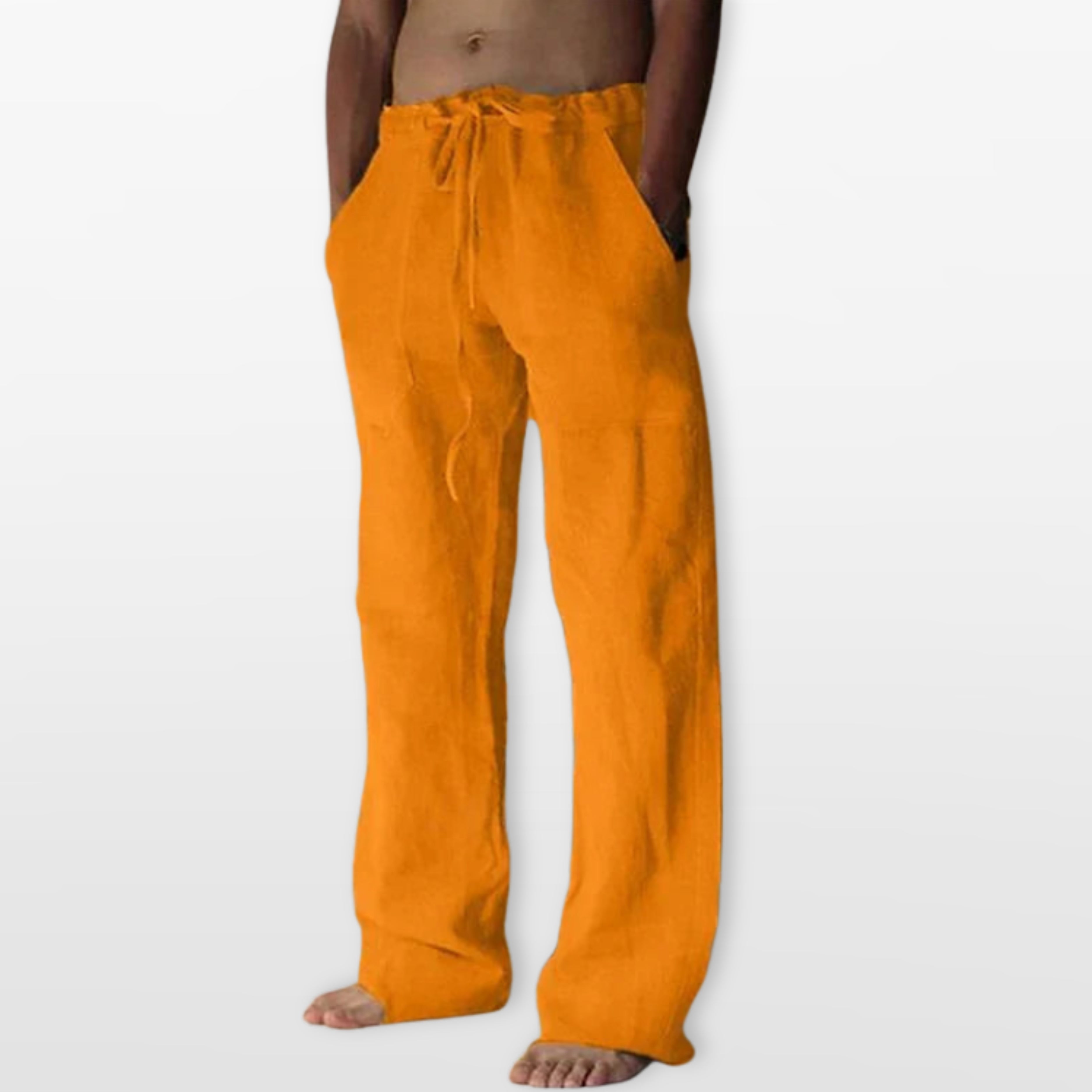 Men’s Wide Leg Pants Drawstring Trousers