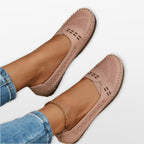 Women Perforated Slip On Loafers