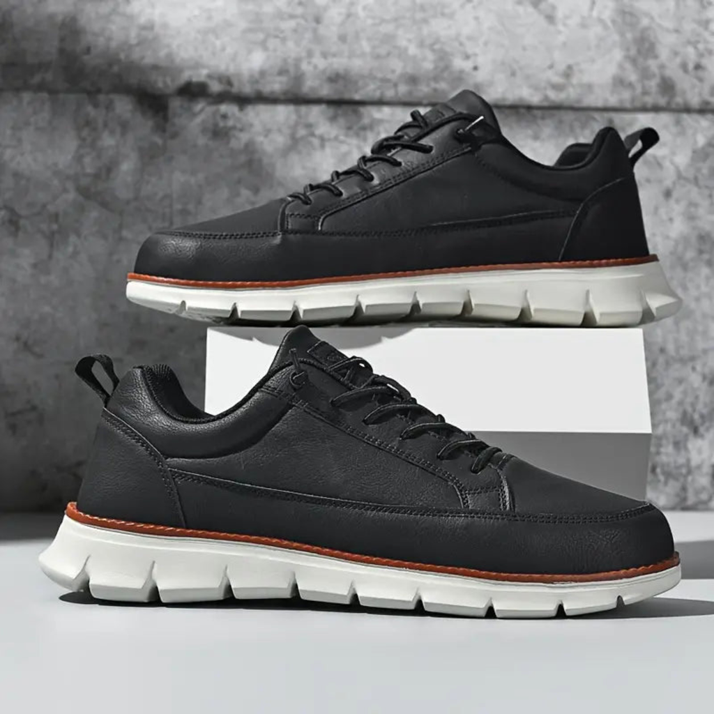 Men Minimalist Casual Leather Sneakers