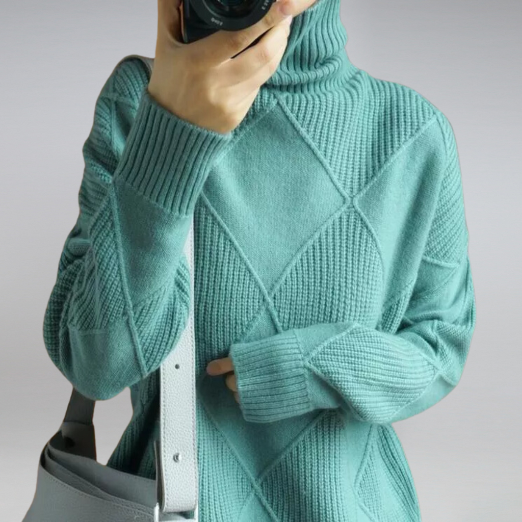 Women's Textured Knit Crew Neck Sweater