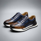 Men's Textured Leather Sneakers