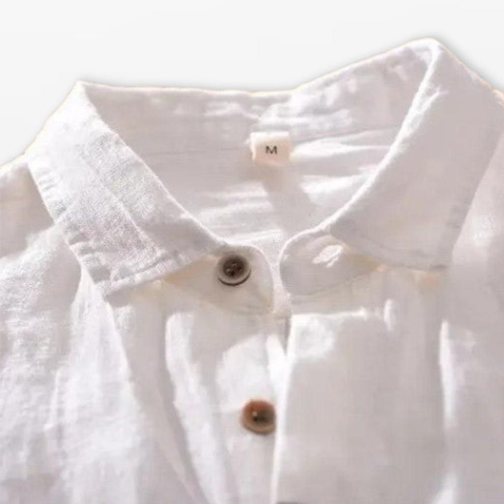 Men’s Linen Shirt Casual Short Sleeve