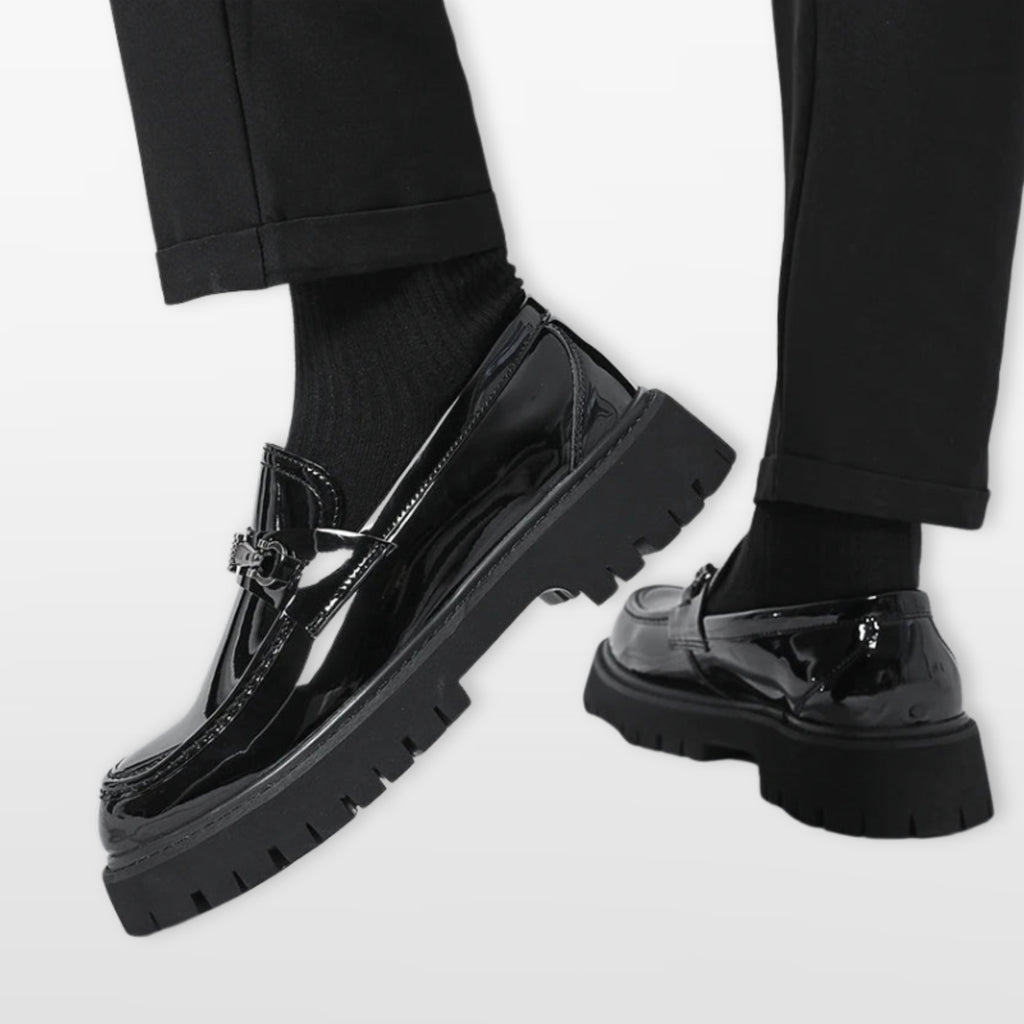 Men’s Chunky Loafers Platform Slip-On Shoes