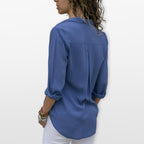 Women’s Button Down Blouse V Neck Shirt
