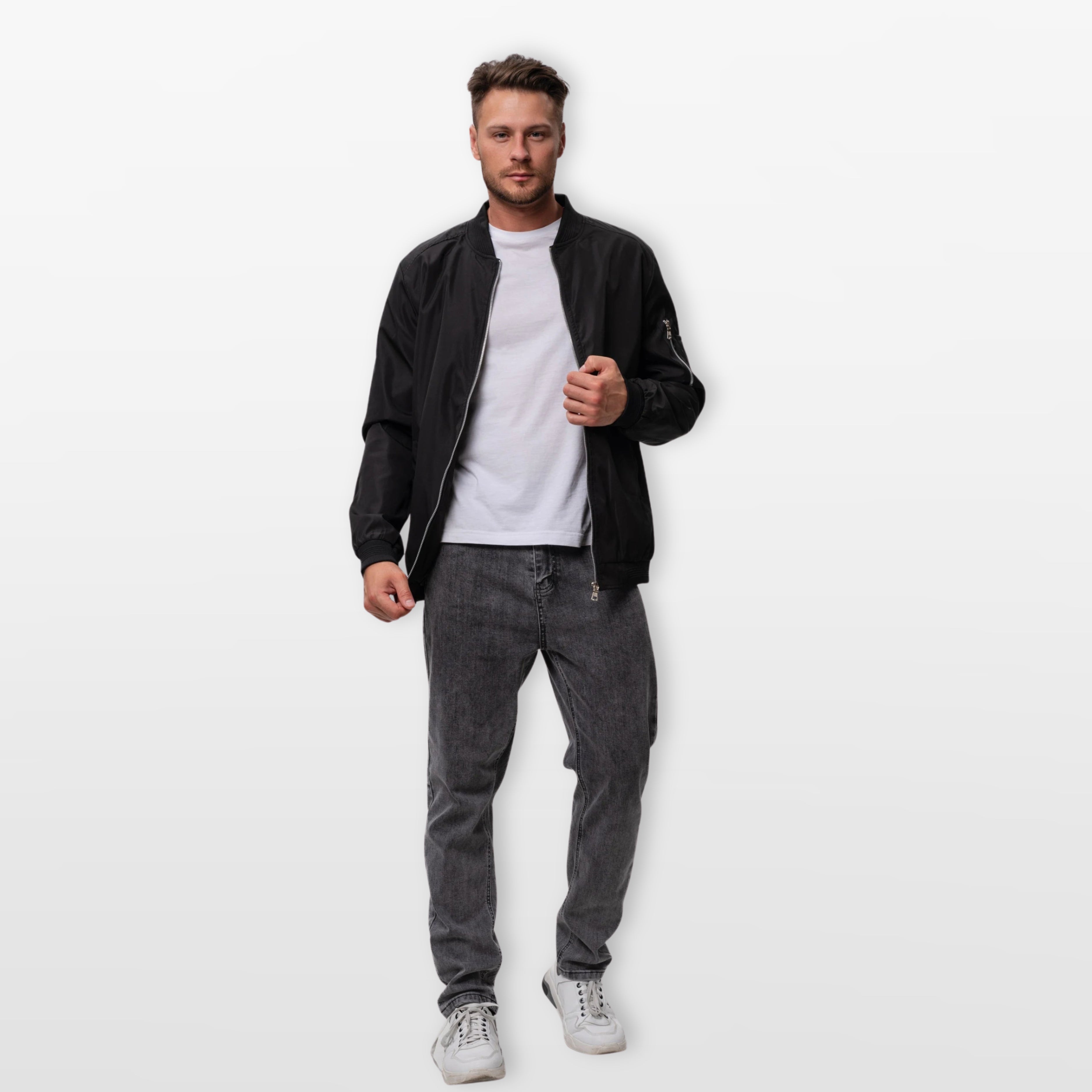 Men’s Bomber Jacket Lightweight Slim Fit