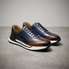 Men's Textured Leather Sneakers