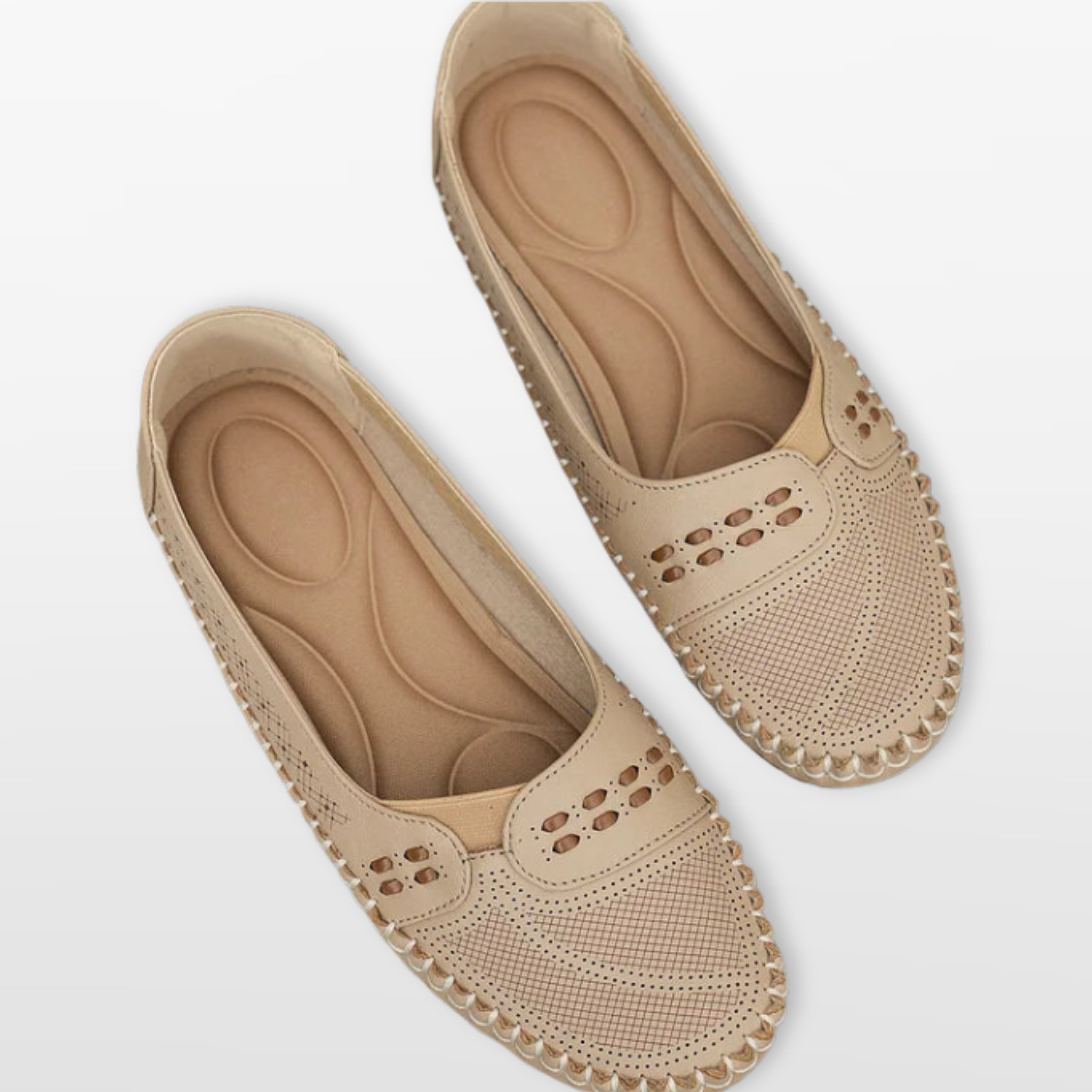 Women Perforated Slip On Loafers