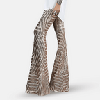 Women's Geometric Print Flared Pants