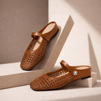 Women’s Woven Mary Jane Mule Flats