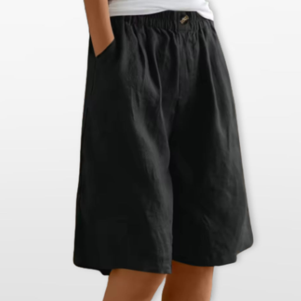 Women’s Wide Leg Shorts Elastic Waist