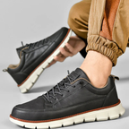 Men Minimalist Casual Leather Sneakers