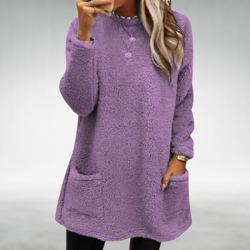 Women’s Textured Pocket Tunic Sweater