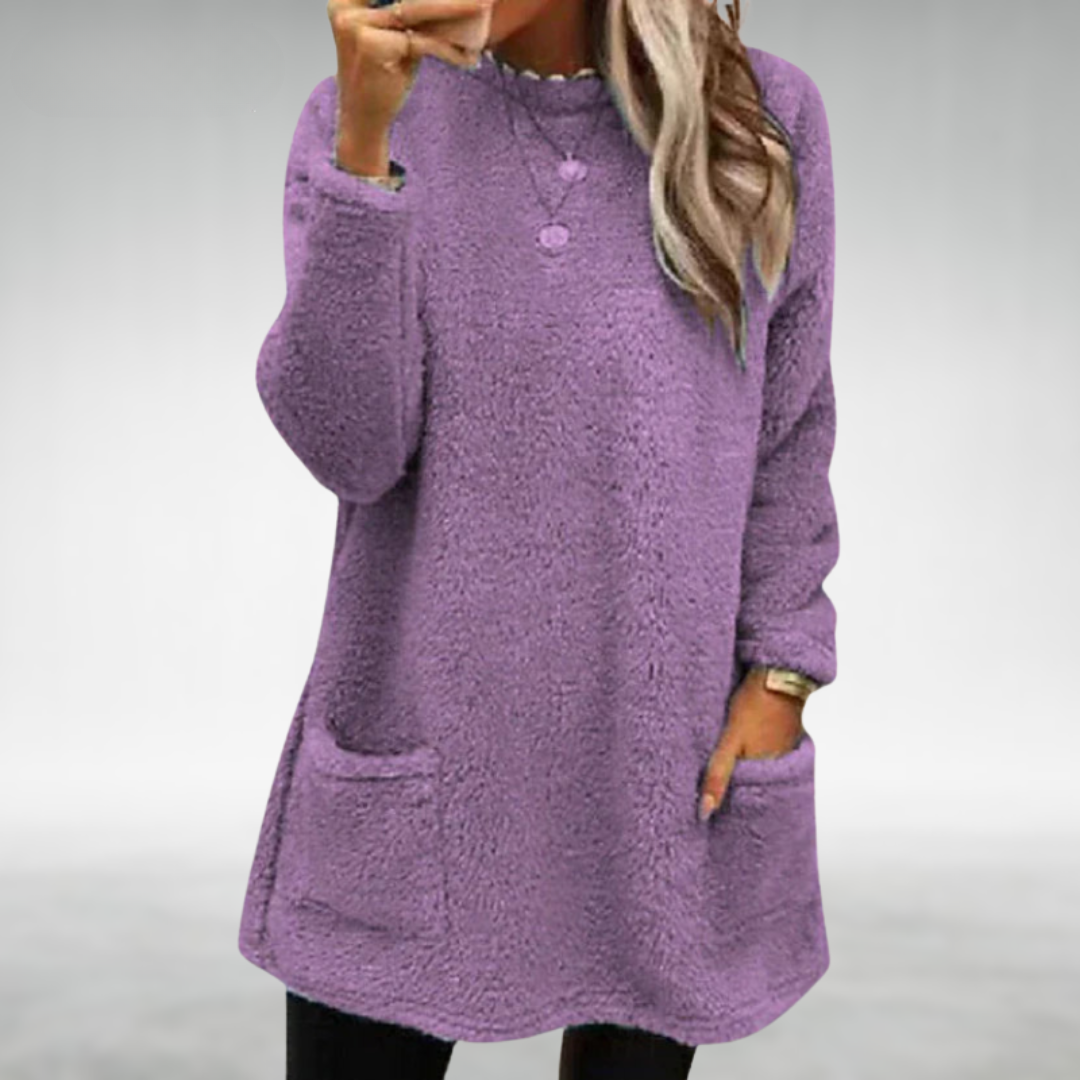 Women’s Textured Pocket Tunic Sweater