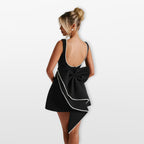 Women’s Bow Back Mini Dress Elegant