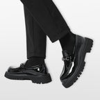 Men’s Chunky Loafers Platform Slip-On Shoes