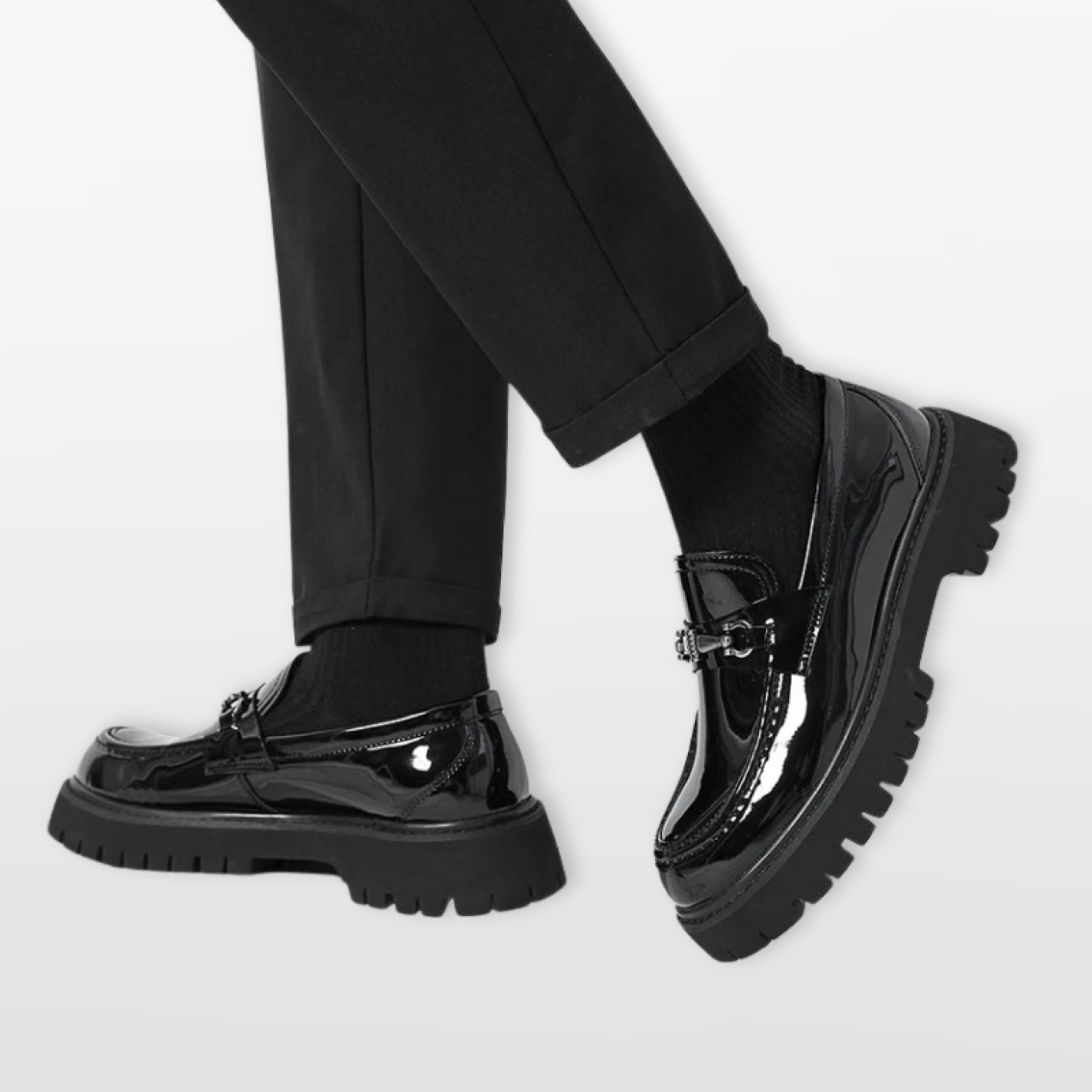 Men’s Chunky Loafers Platform Slip-On Shoes