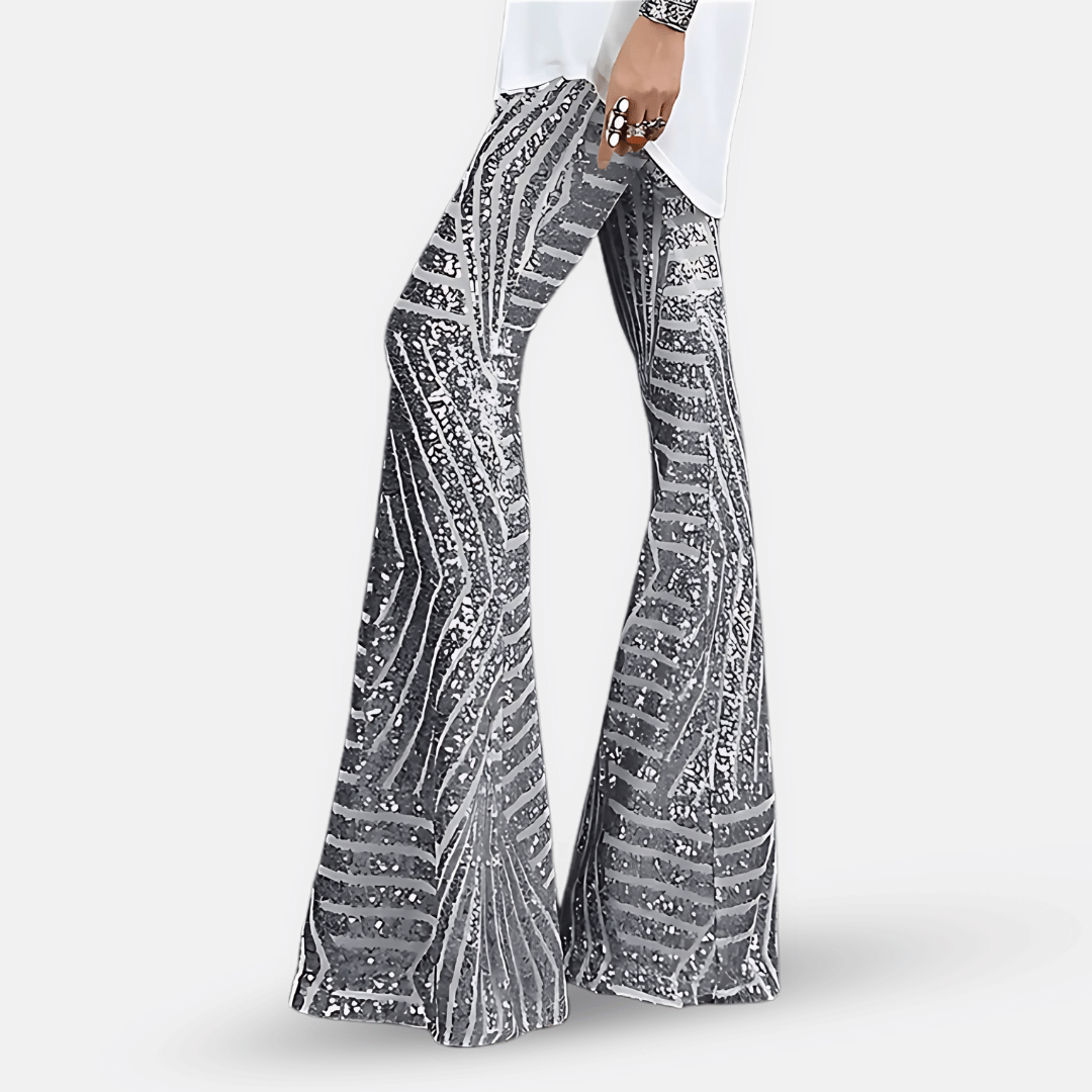 Women's Geometric Print Flared Pants