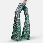 Women's Geometric Print Flared Pants