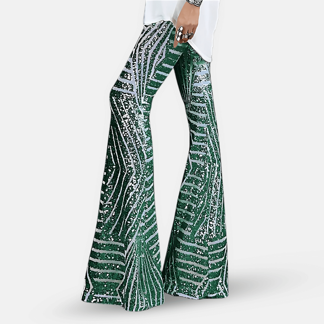 Women's Geometric Print Flared Pants